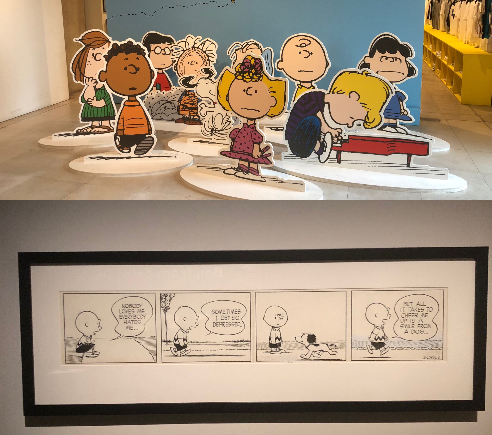 Charles M. Schultz's Characters From Peanuts And A Sample Early Cartoon