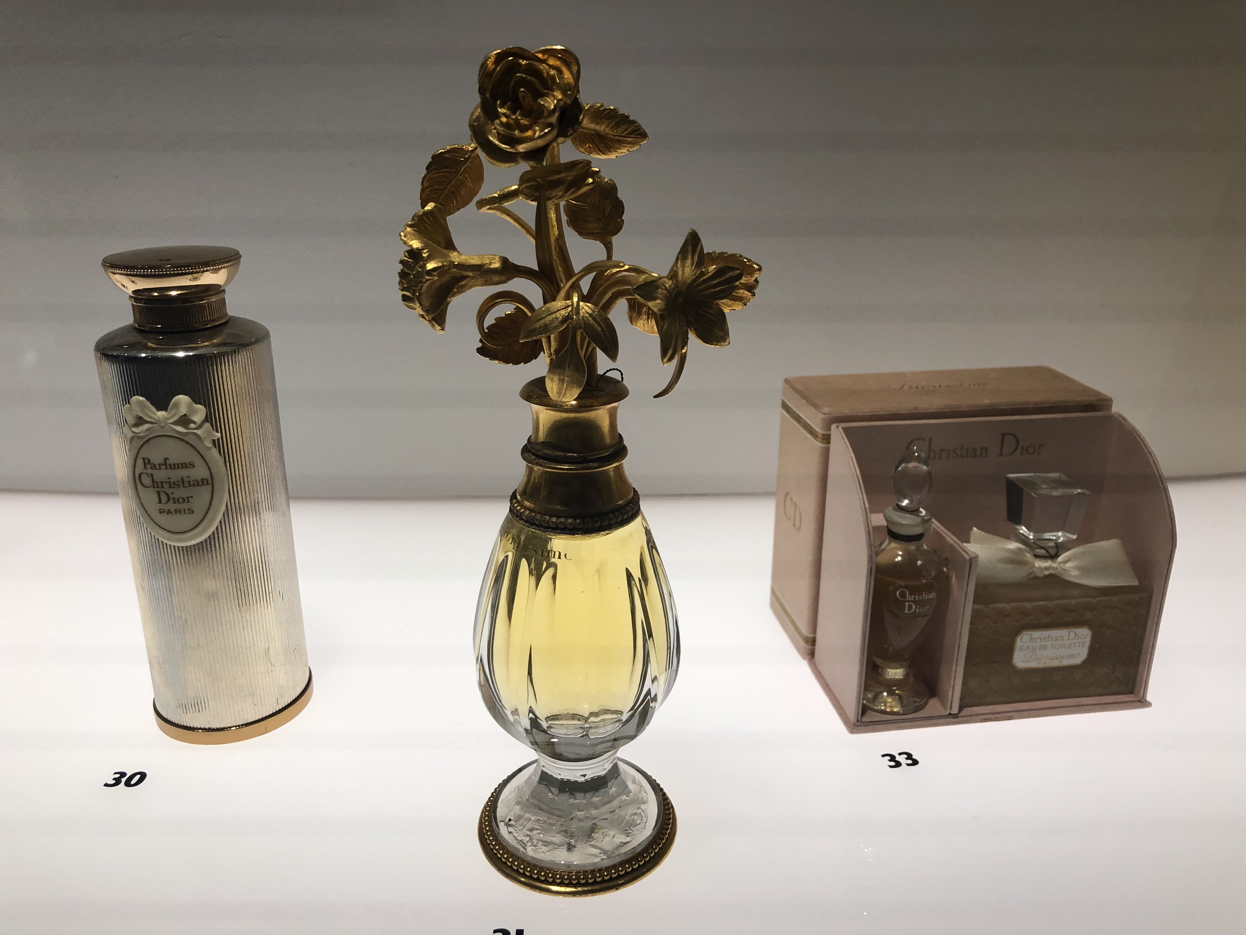 Dior Perfume Bottles And Travel Set From The 1950s
